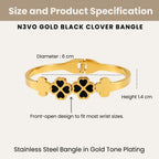 Gold Black Clover Bangle N3VO