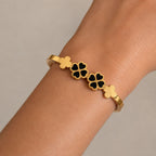 Gold Black Clover Bangle N3VO