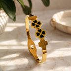 Gold Black Clover Bangle N3VO