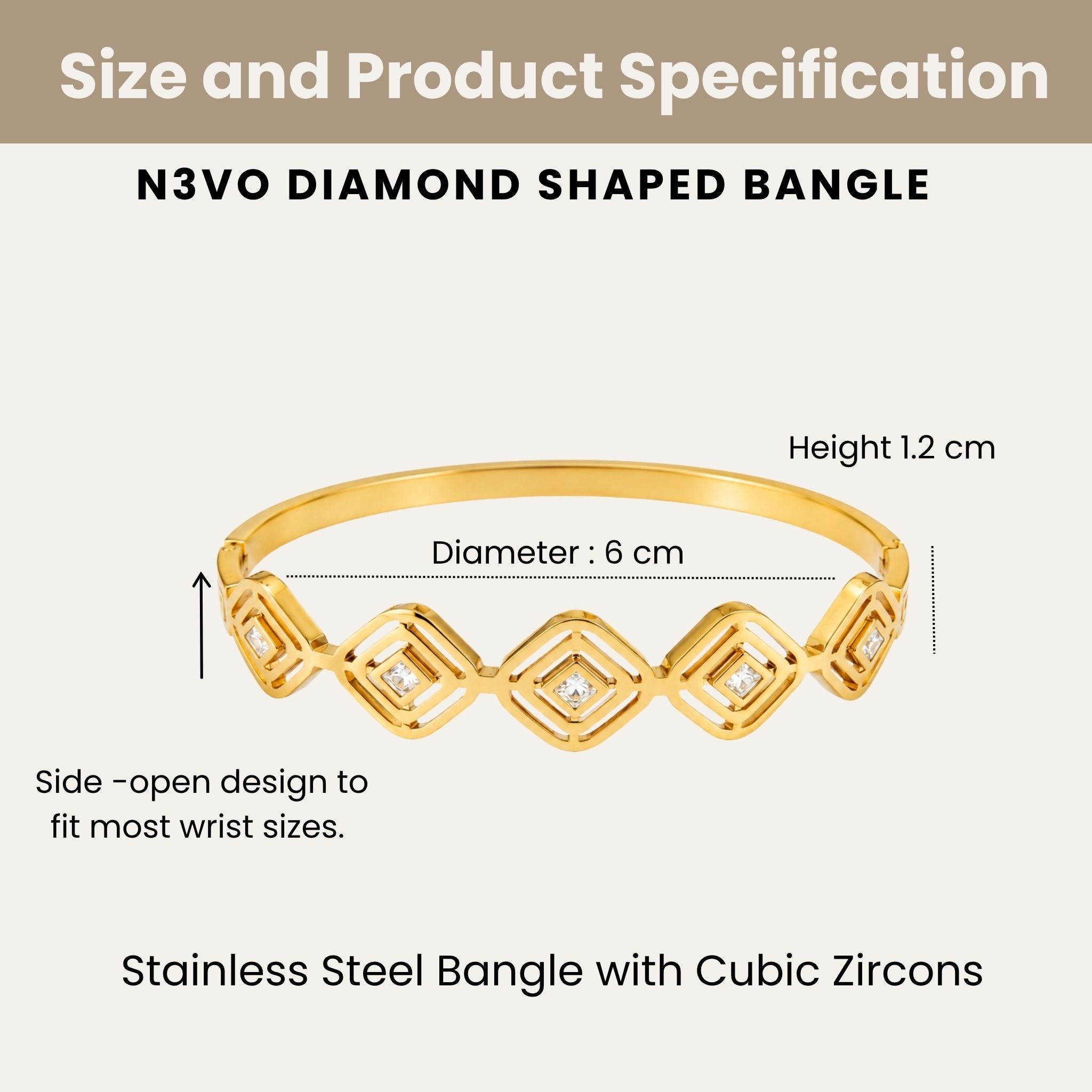 Diamond Shaped Bangle N3VO