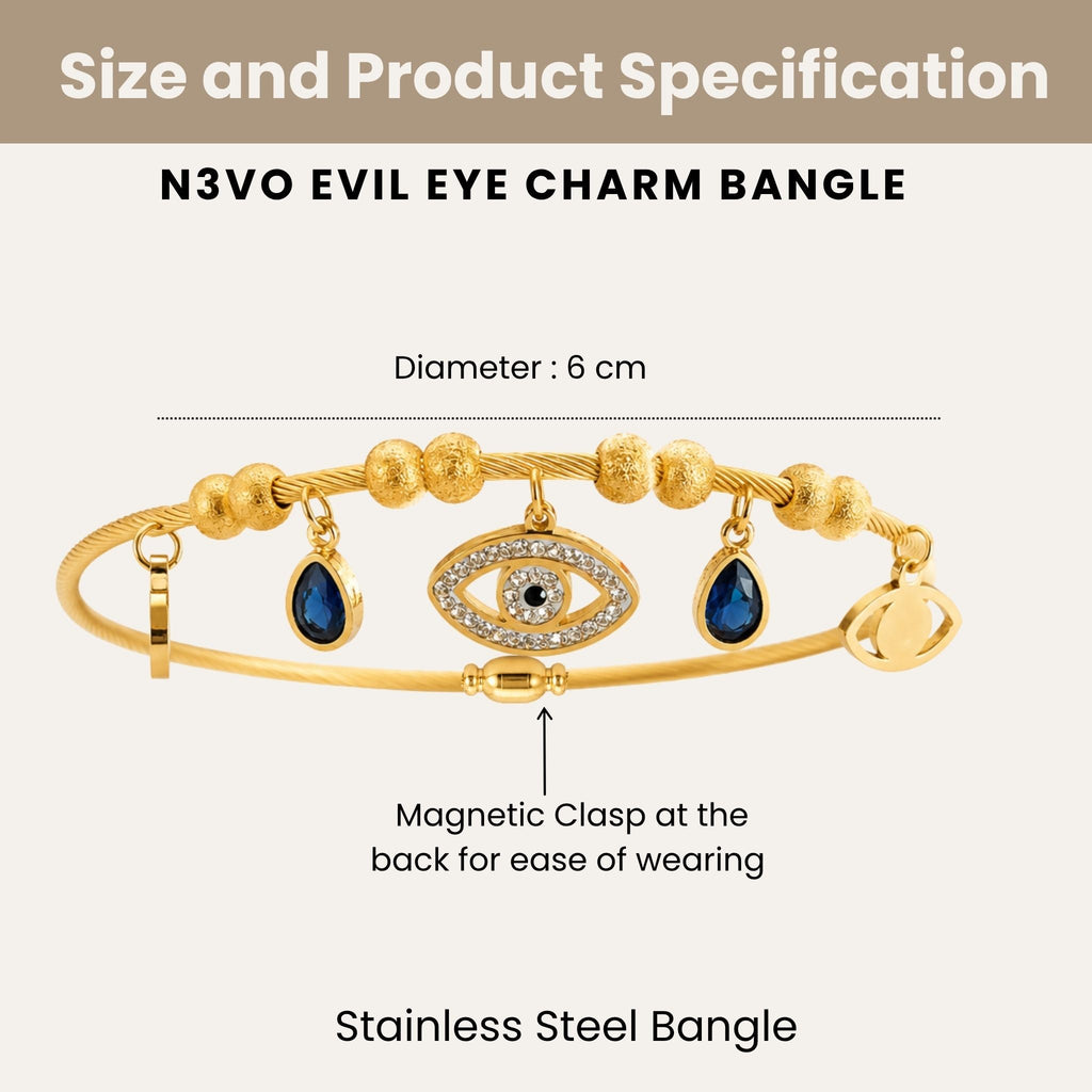Evil Eye Charm Bangle N3VO