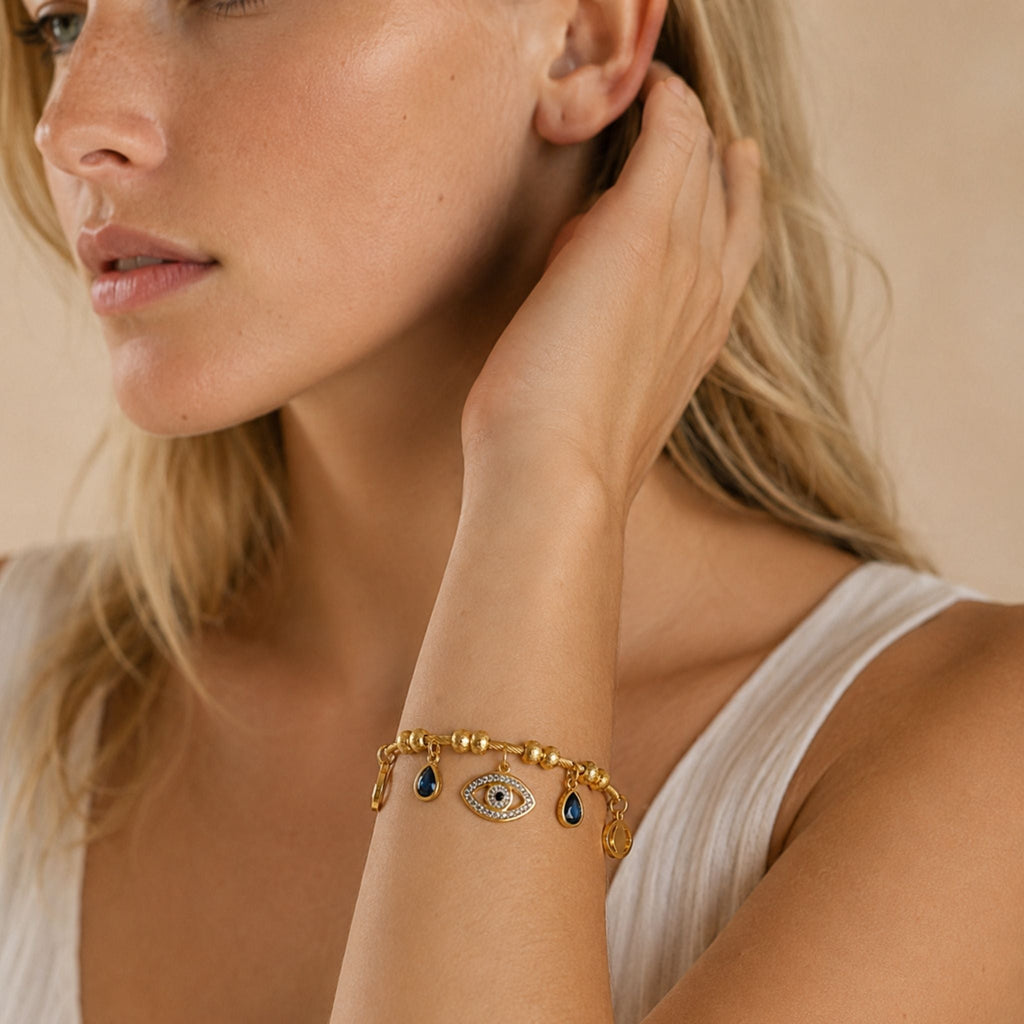 Evil Eye Charm Bangle N3VO