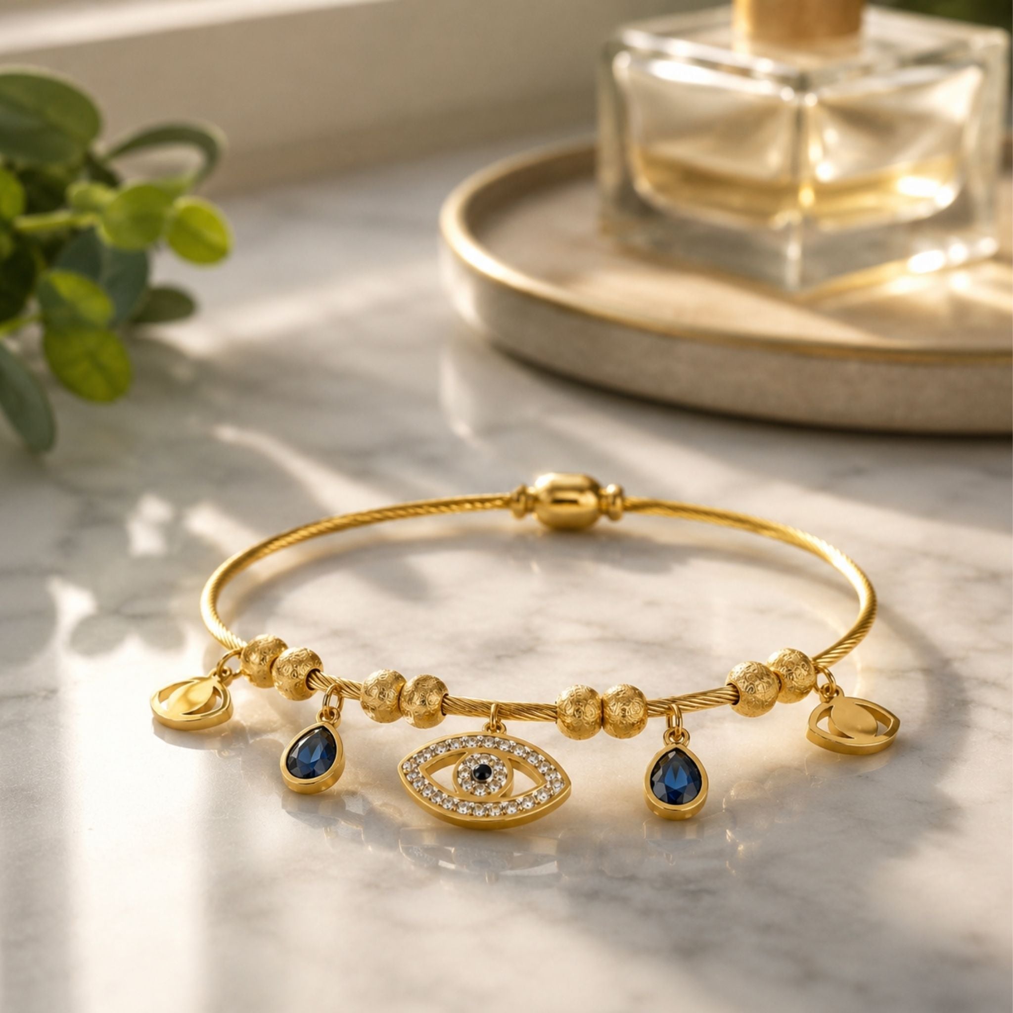 Evil Eye Charm Bangle N3VO