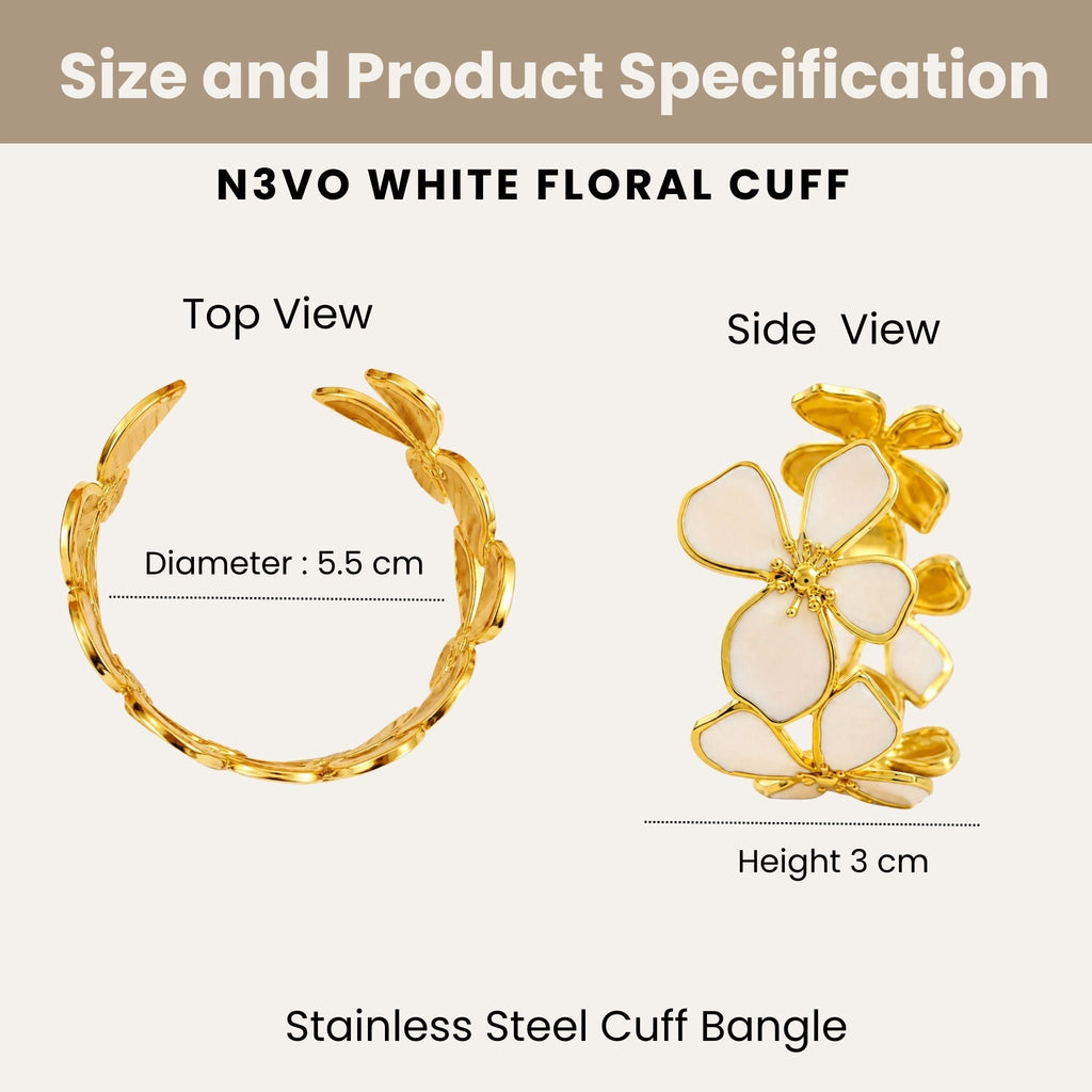 White Floral Cuff N3VO