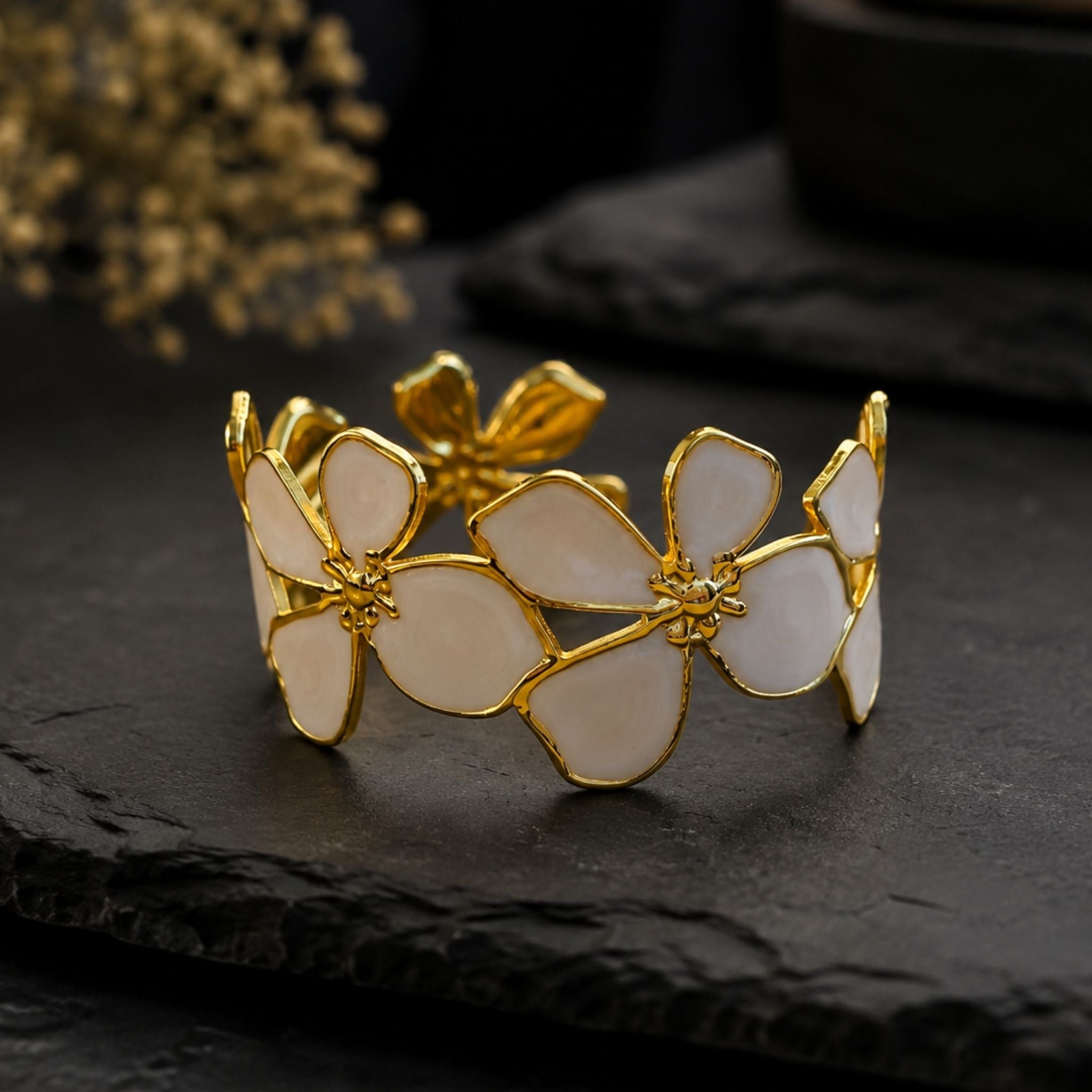 White Floral Cuff N3VO