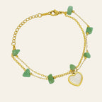 Green Heartstone Bracelet