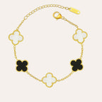 Dual Clover Charm Bracelet