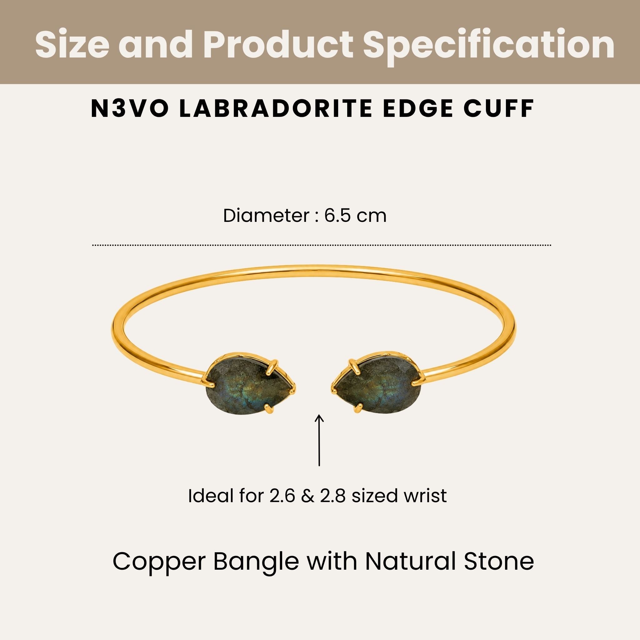 Labradorite Edge Cuff N3VO