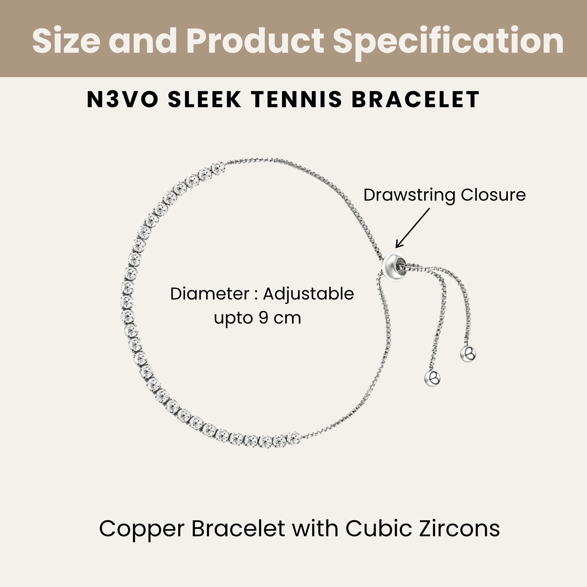 Sleek Tennis Bracelet N3VO