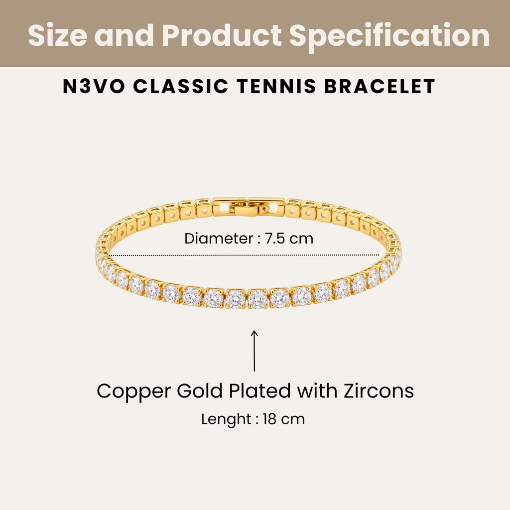 Sleek Tennis Bracelet (Copy) N3VO