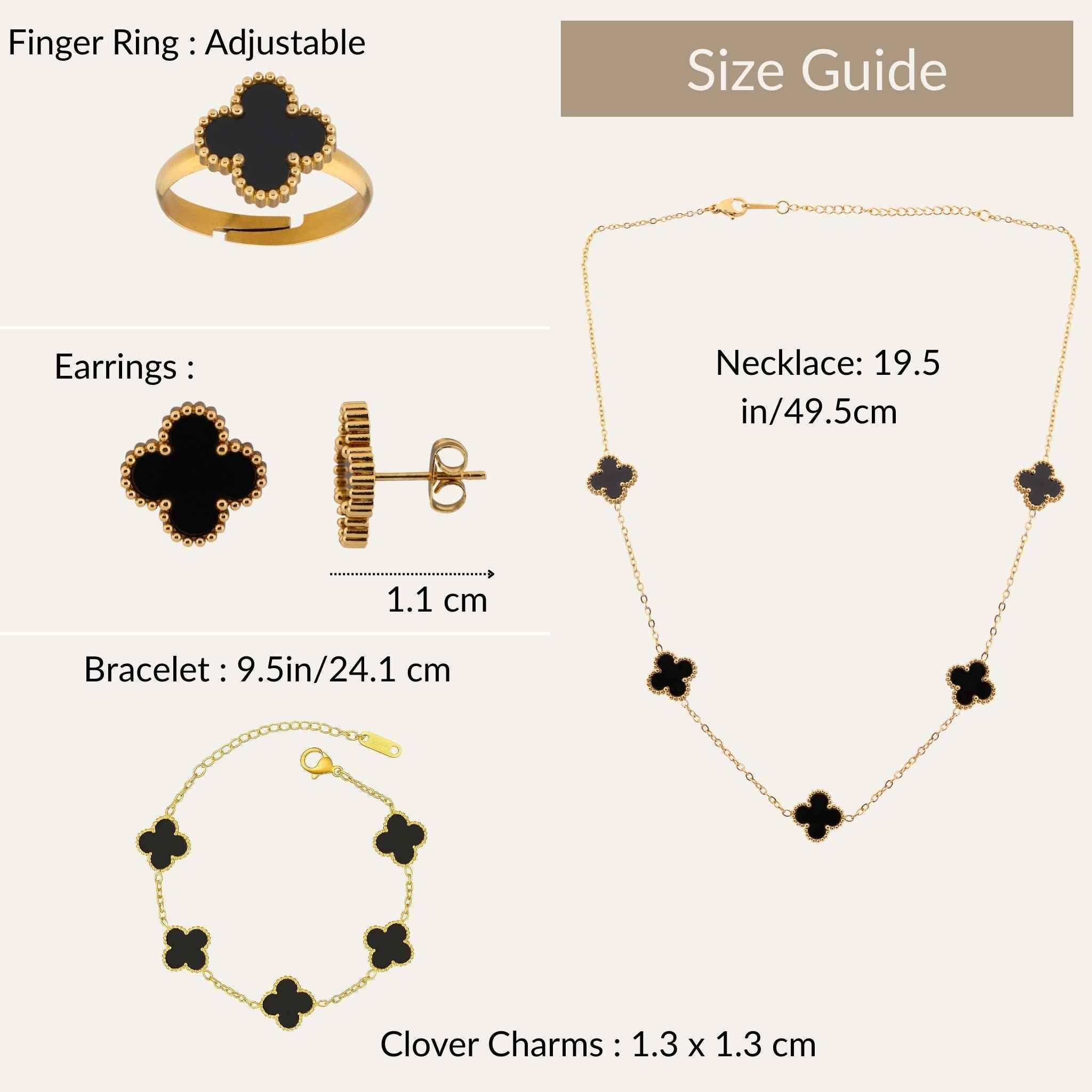 Black Clover Jewellery Set N3VO