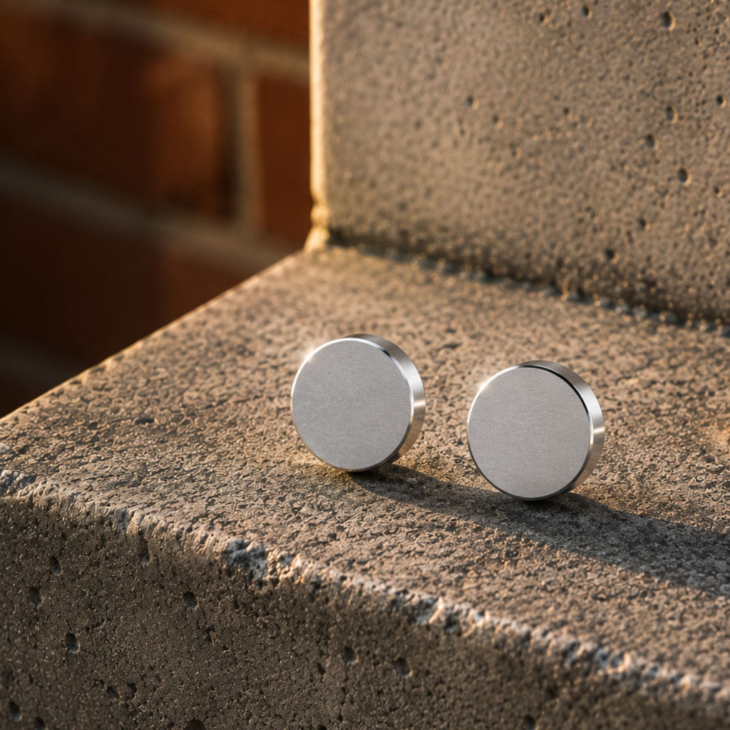 Silver Disc Studs N3VO