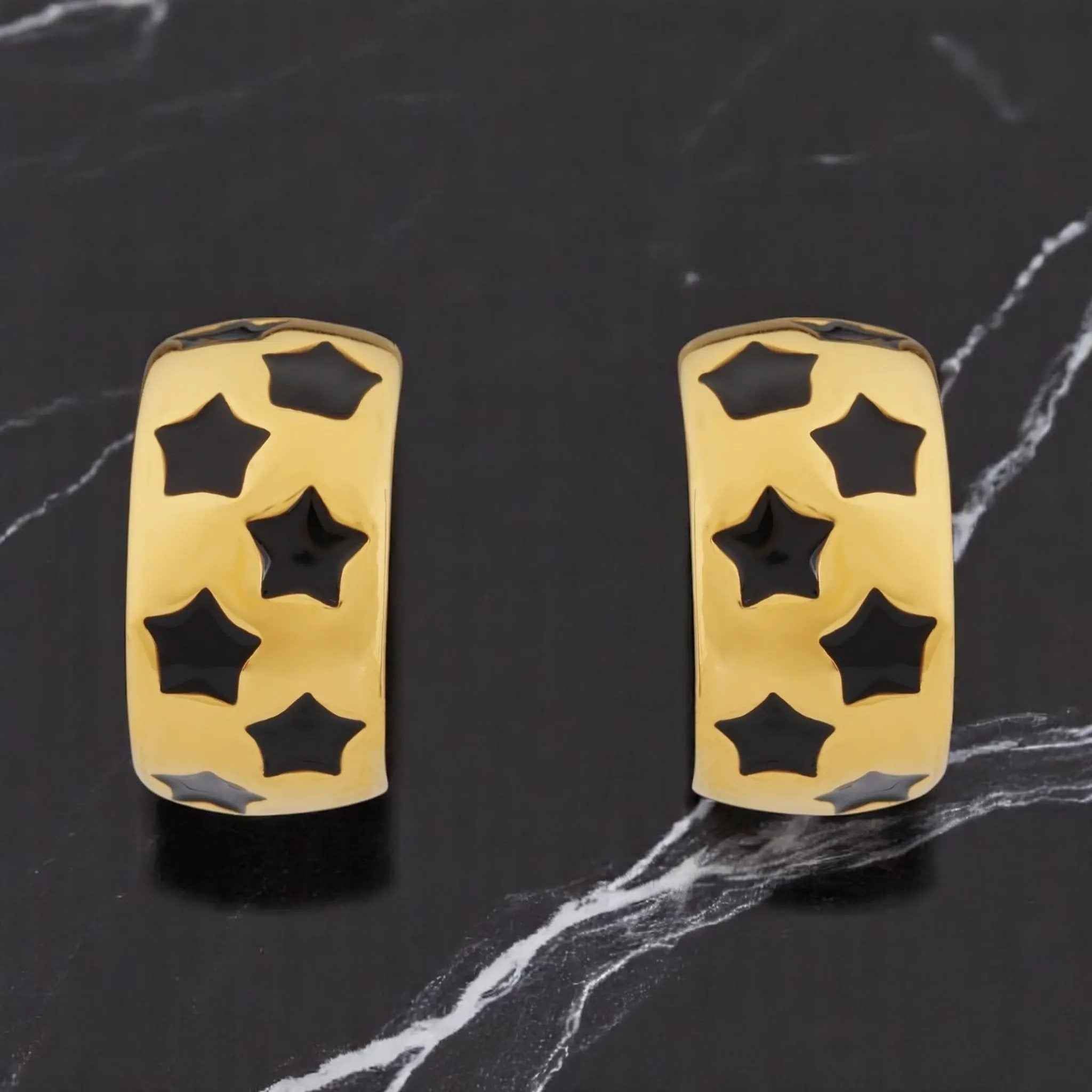 Stellar Noir Hoops