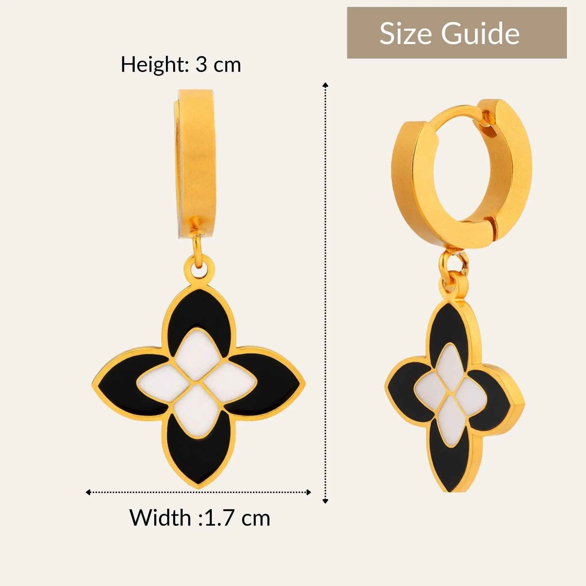 Noir Bloom Hoops