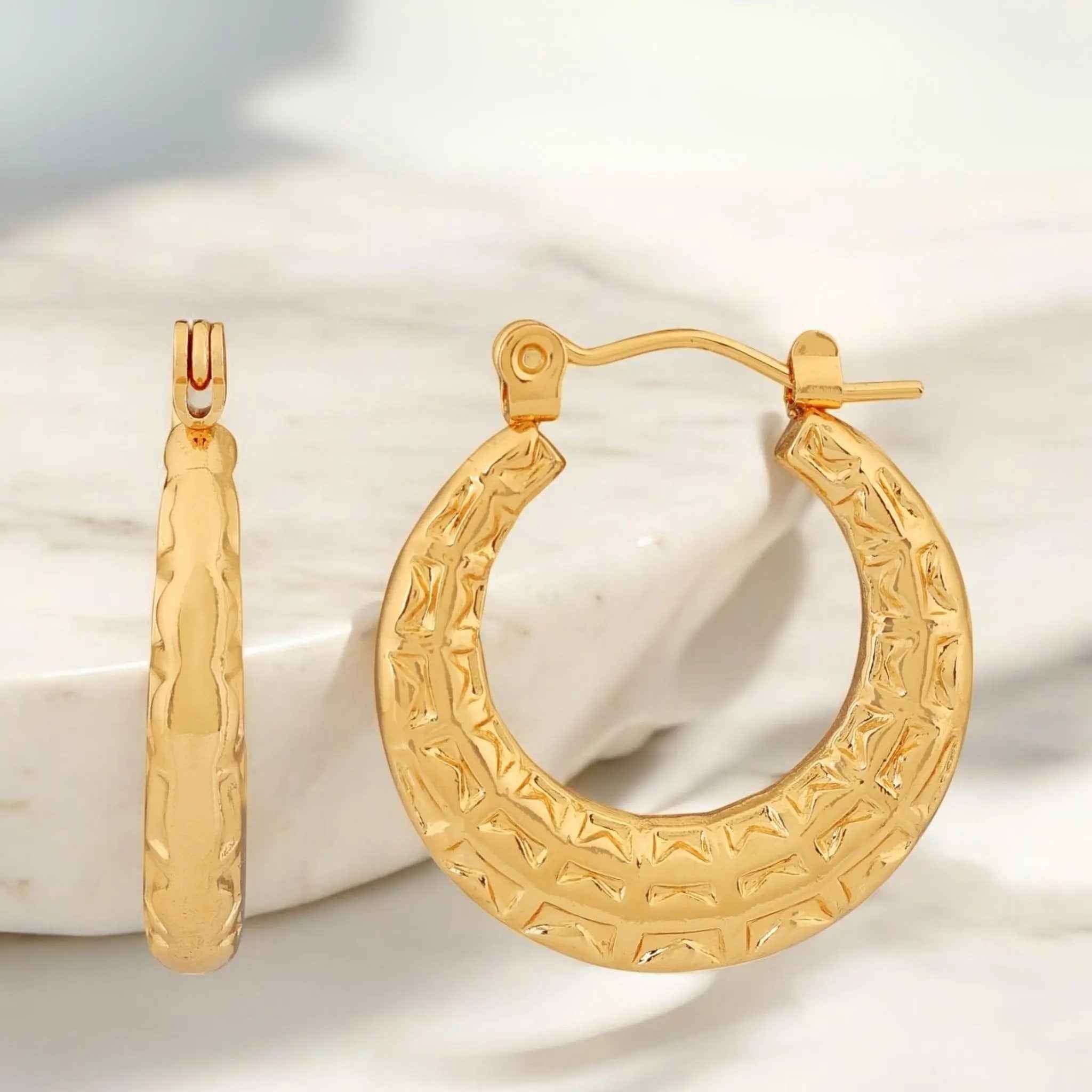 Gilded Mirage Hoops