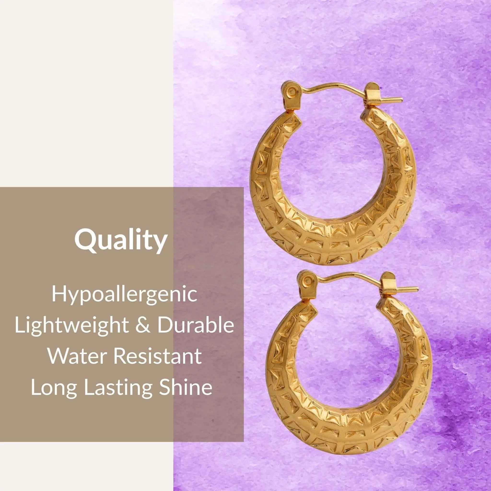 Gilded Mirage Hoops