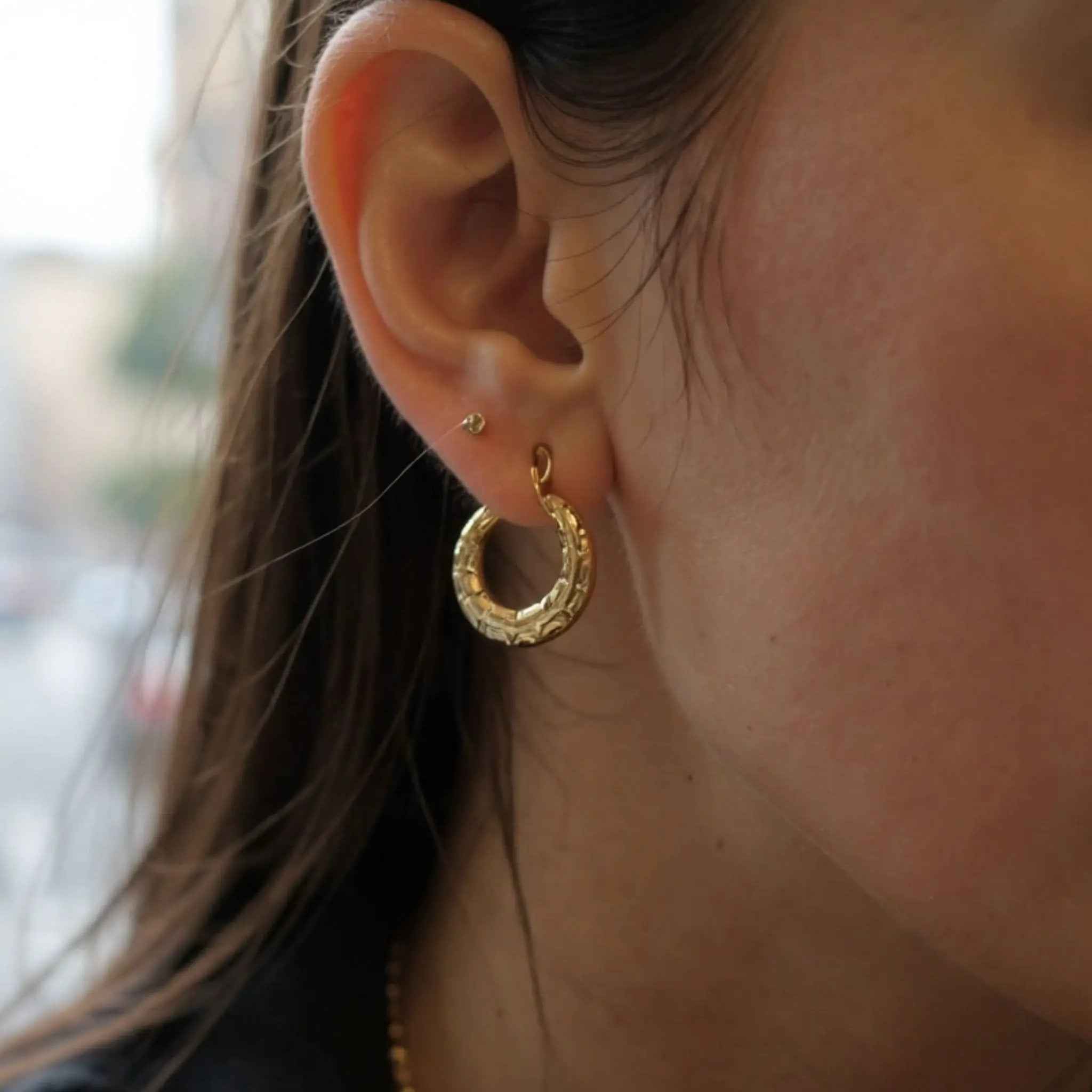 Gilded Mirage Hoops