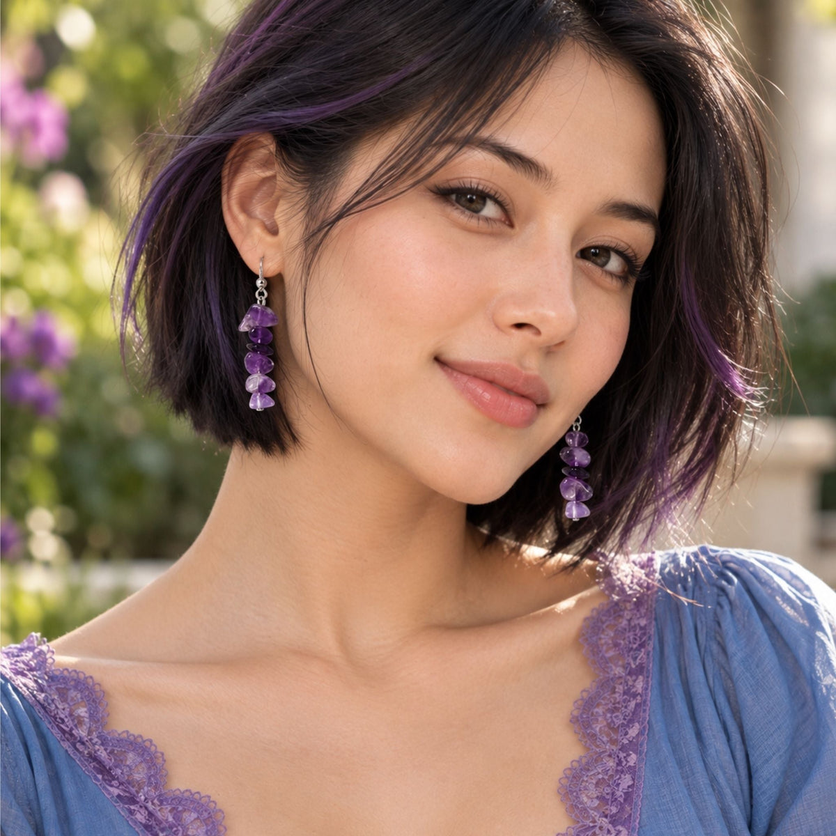 Amethyst Lilac Earrings N3VO