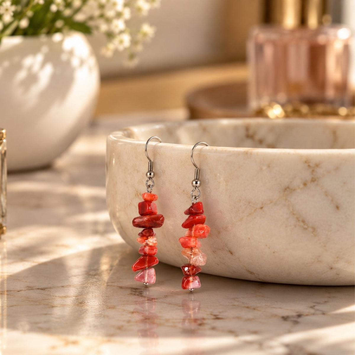 Agate Crimson Earrings N3VO