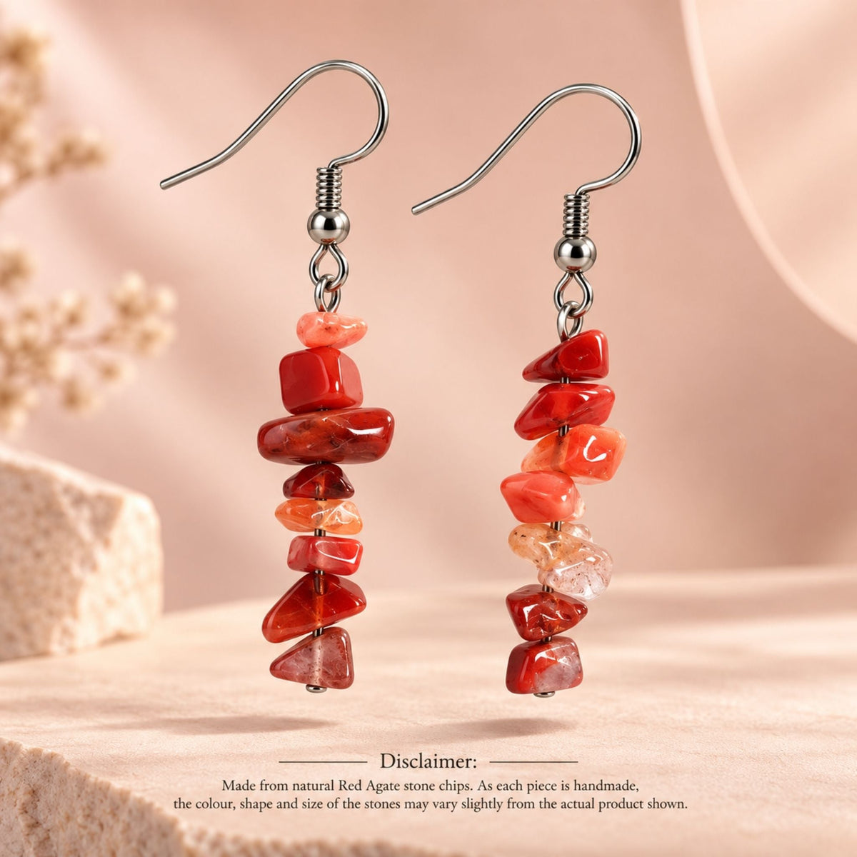 Agate Crimson Earrings N3VO