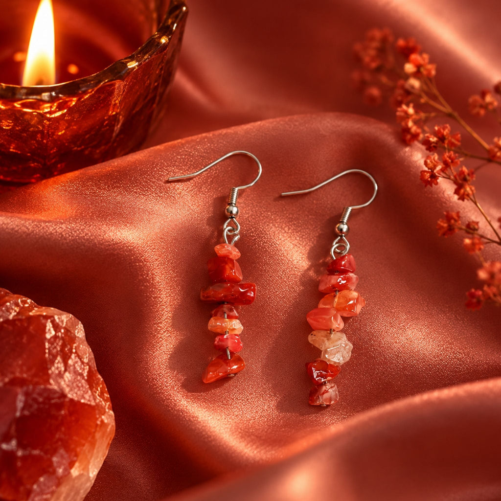 Agate Crimson Earrings N3VO