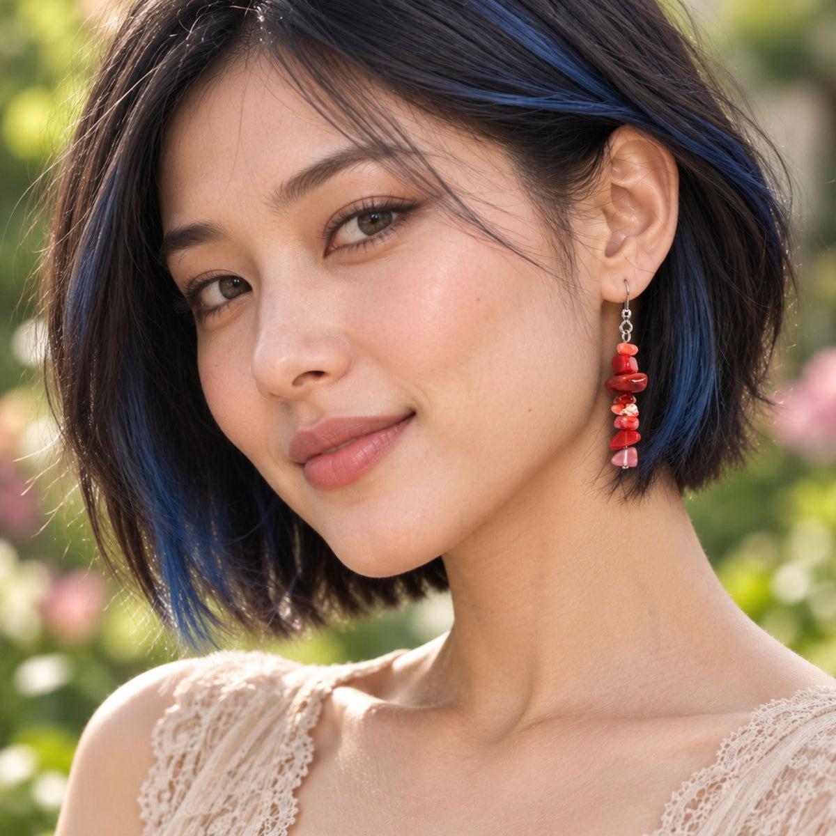 Agate Crimson Earrings N3VO