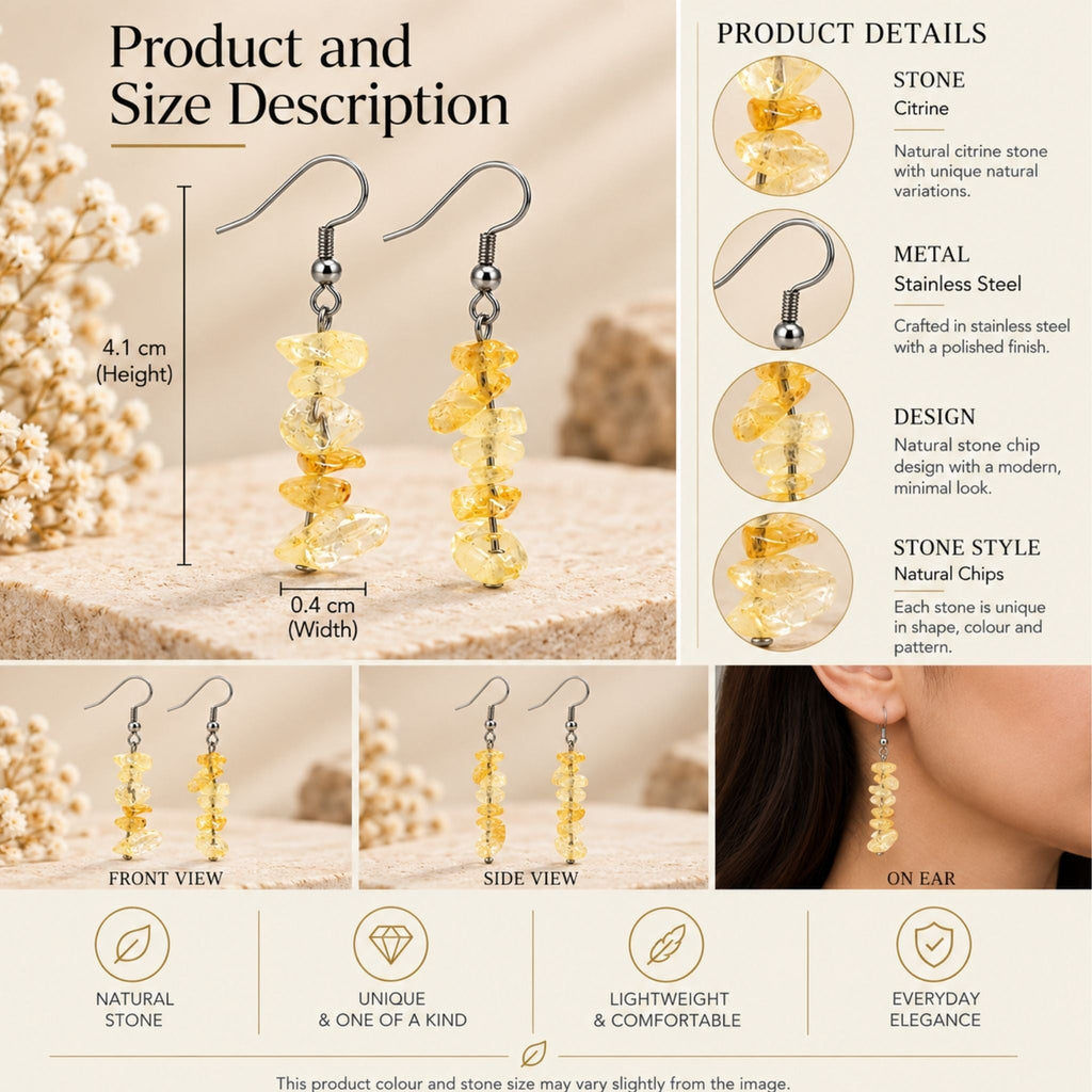 Citrine Honeydew Earrings N3VO
