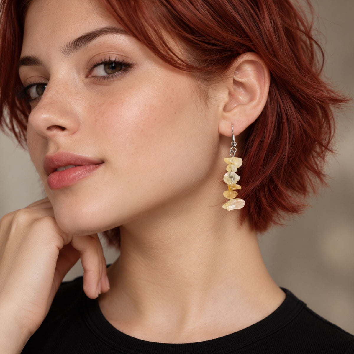 Citrine Honeydew Earrings N3VO