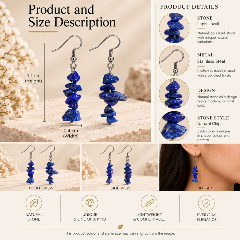 Lapis Lazuli Bluetide Earrings N3VO