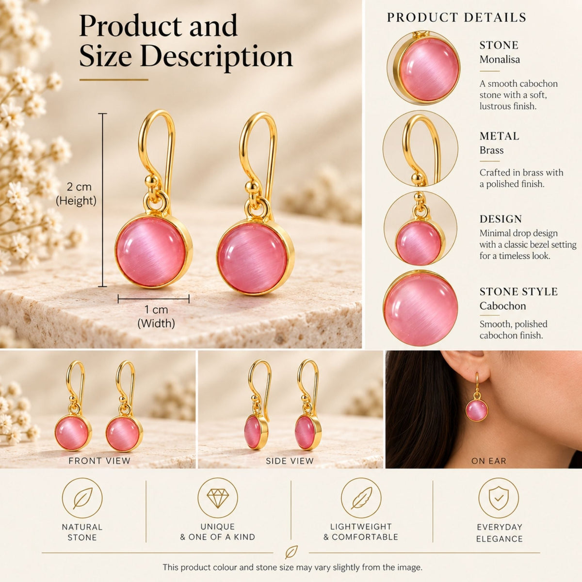 Monalisa Rosemist Earrings N3VO