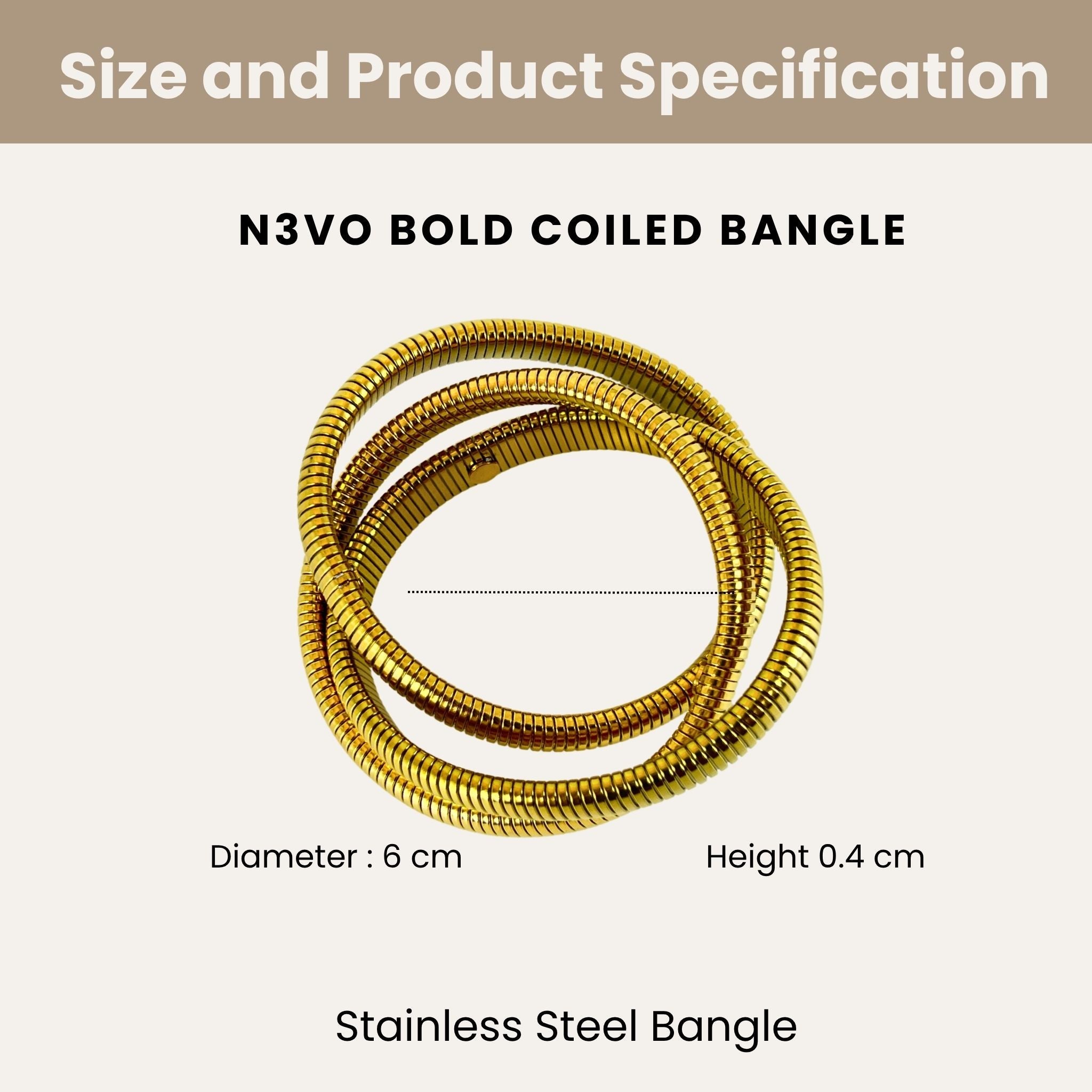 Bold Coiled Bangle N3VO