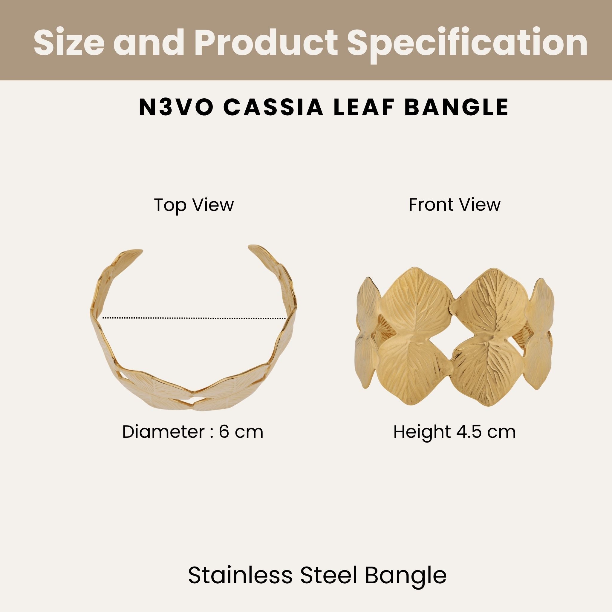 Cassia Leaf Bangle N3VO