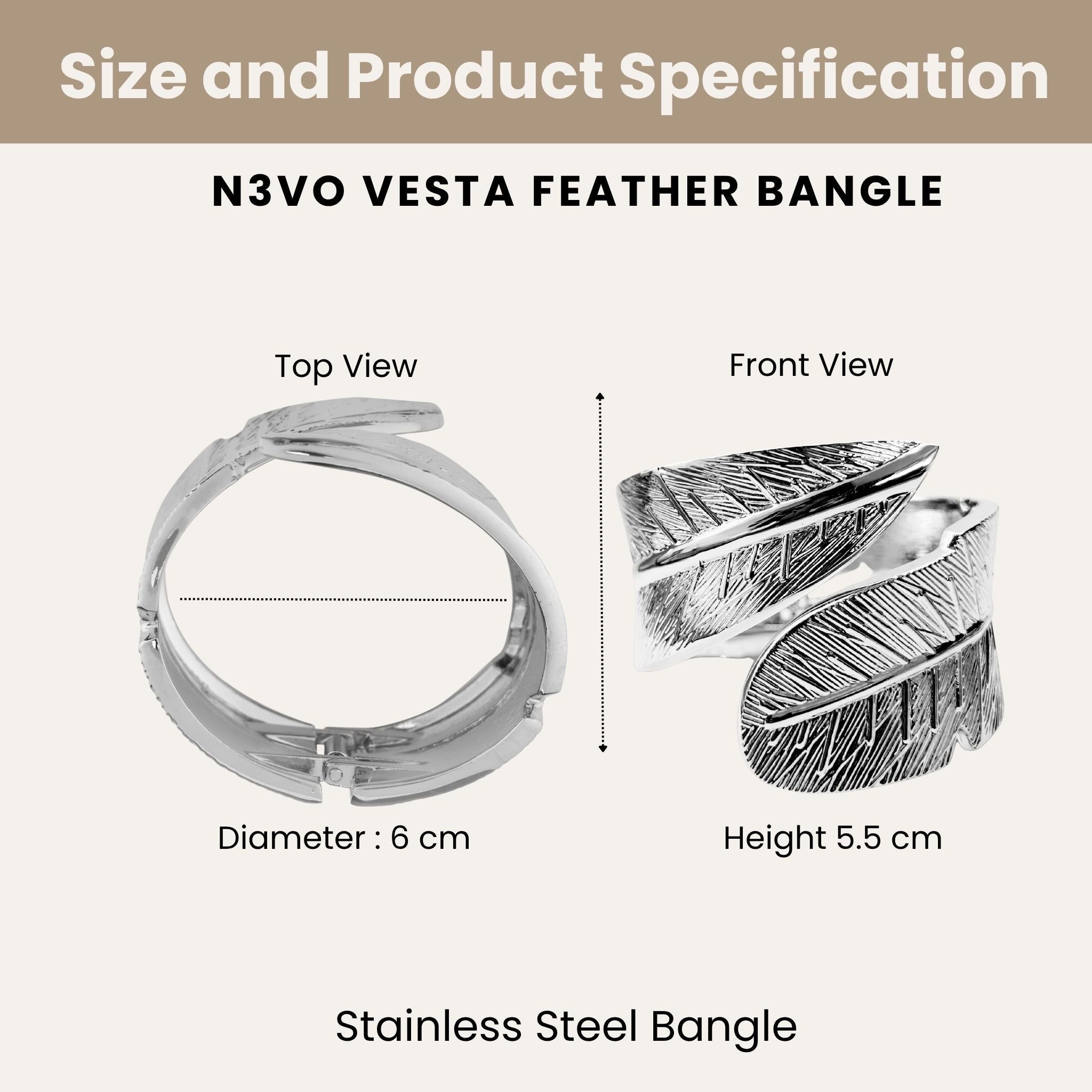 Vesta Feather Bangle N3VO