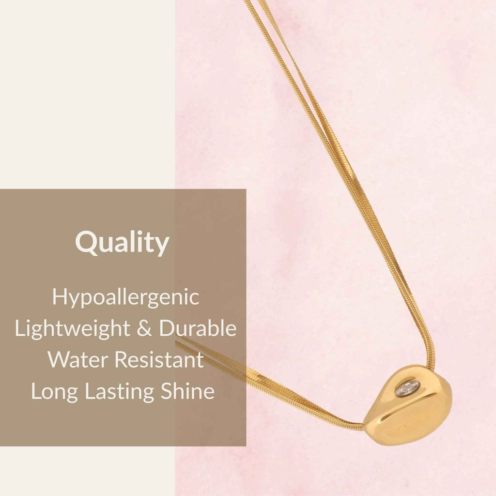 Golden Pebble Necklace