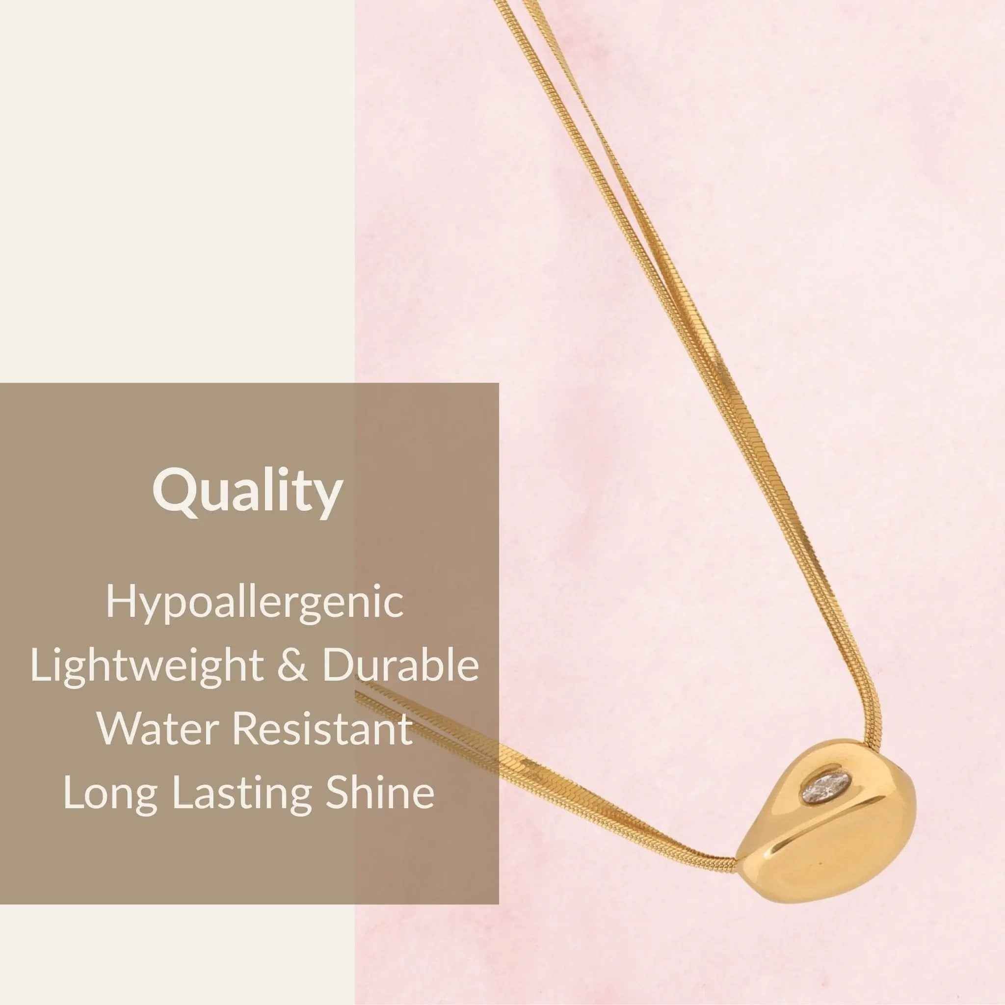Golden Pebble Necklace