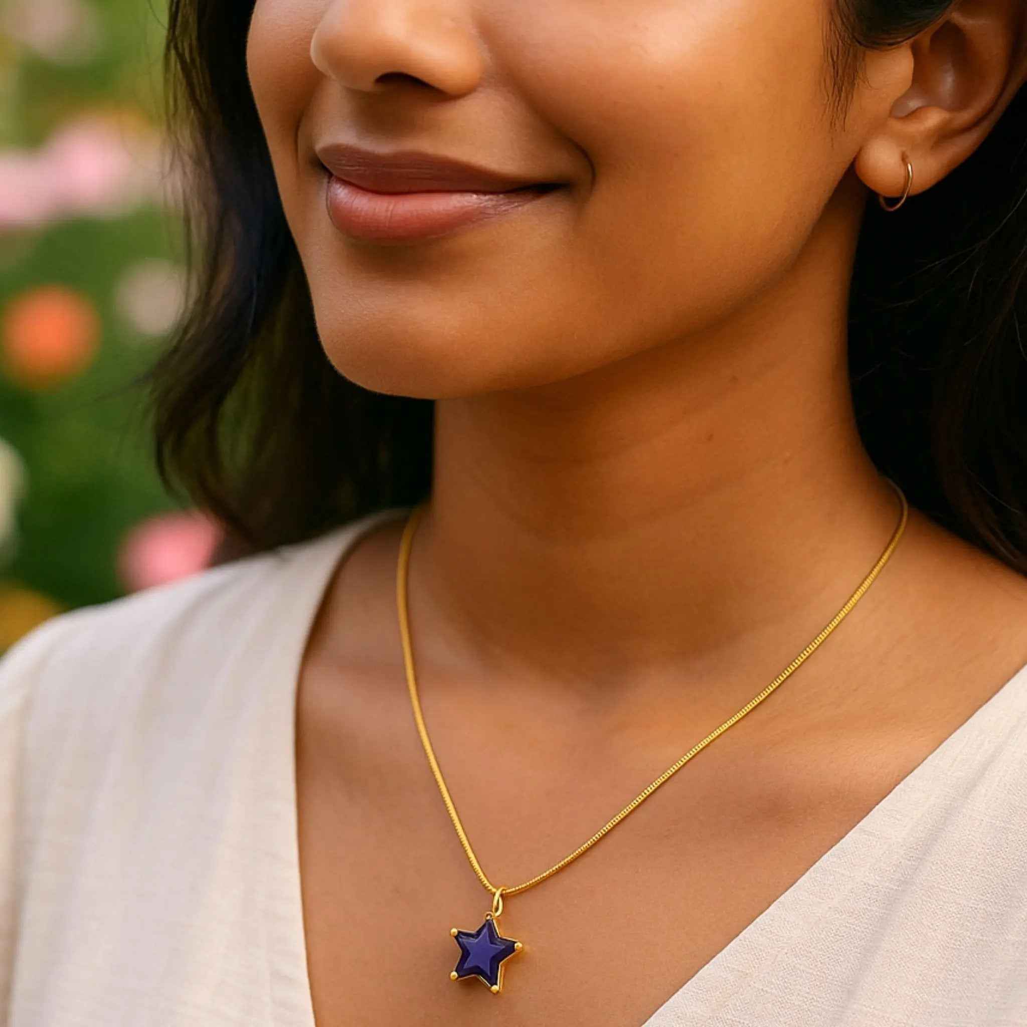 Celestial Blue Star Necklace