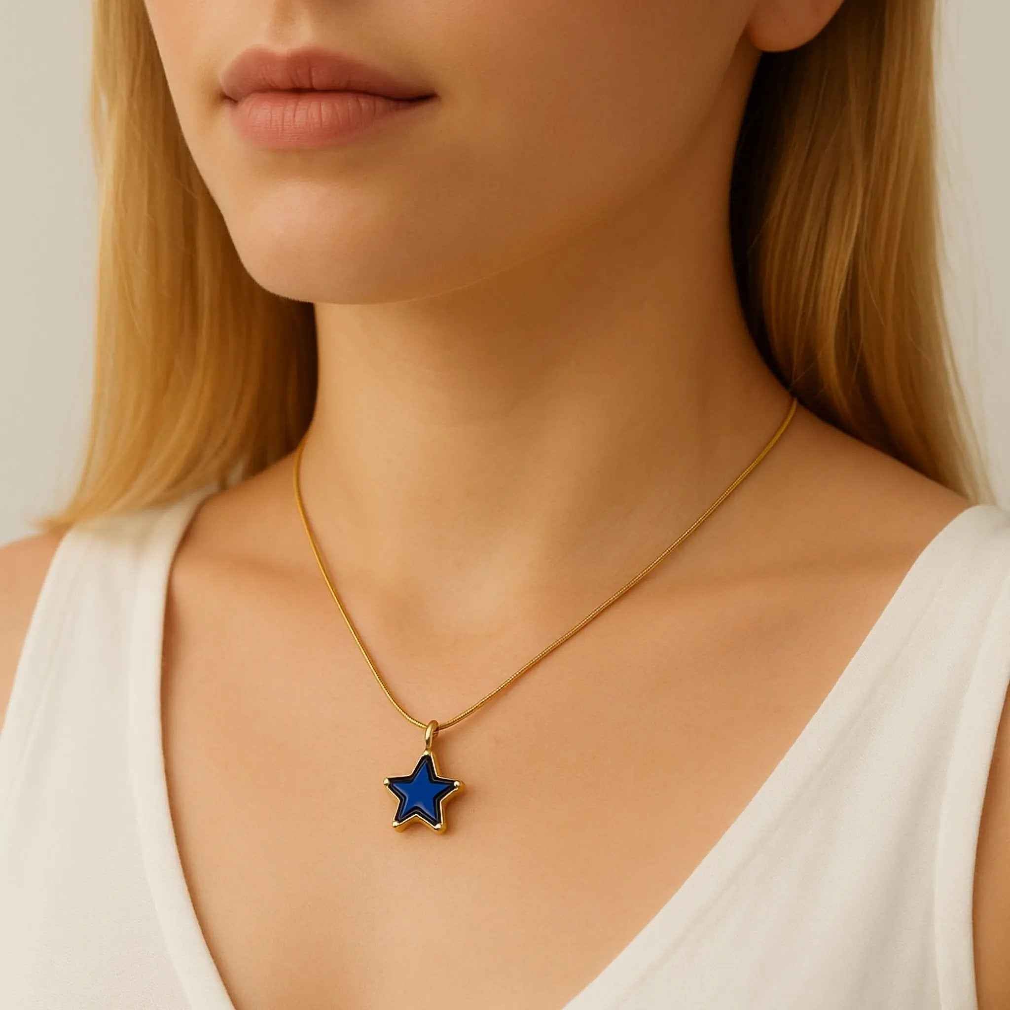 Celestial Blue Star Necklace