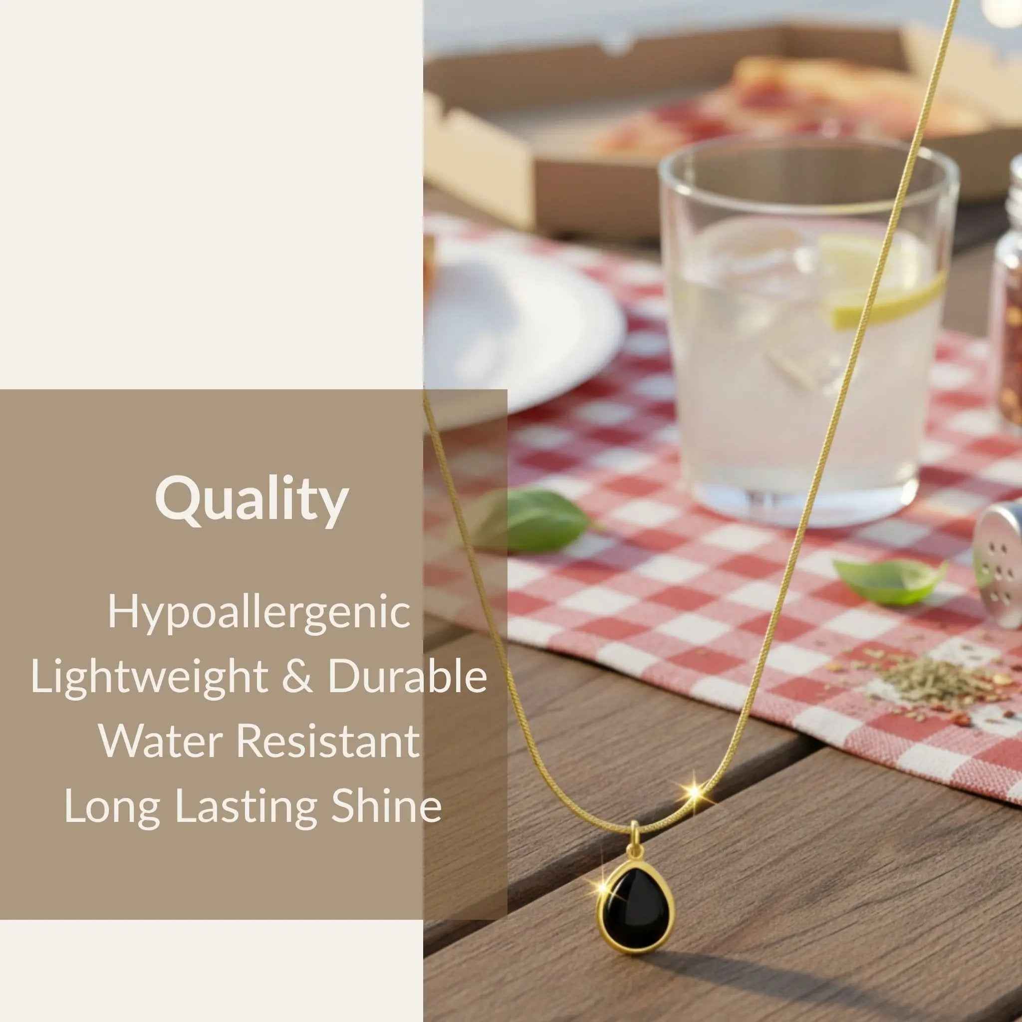 Noir Dewdrop Necklace