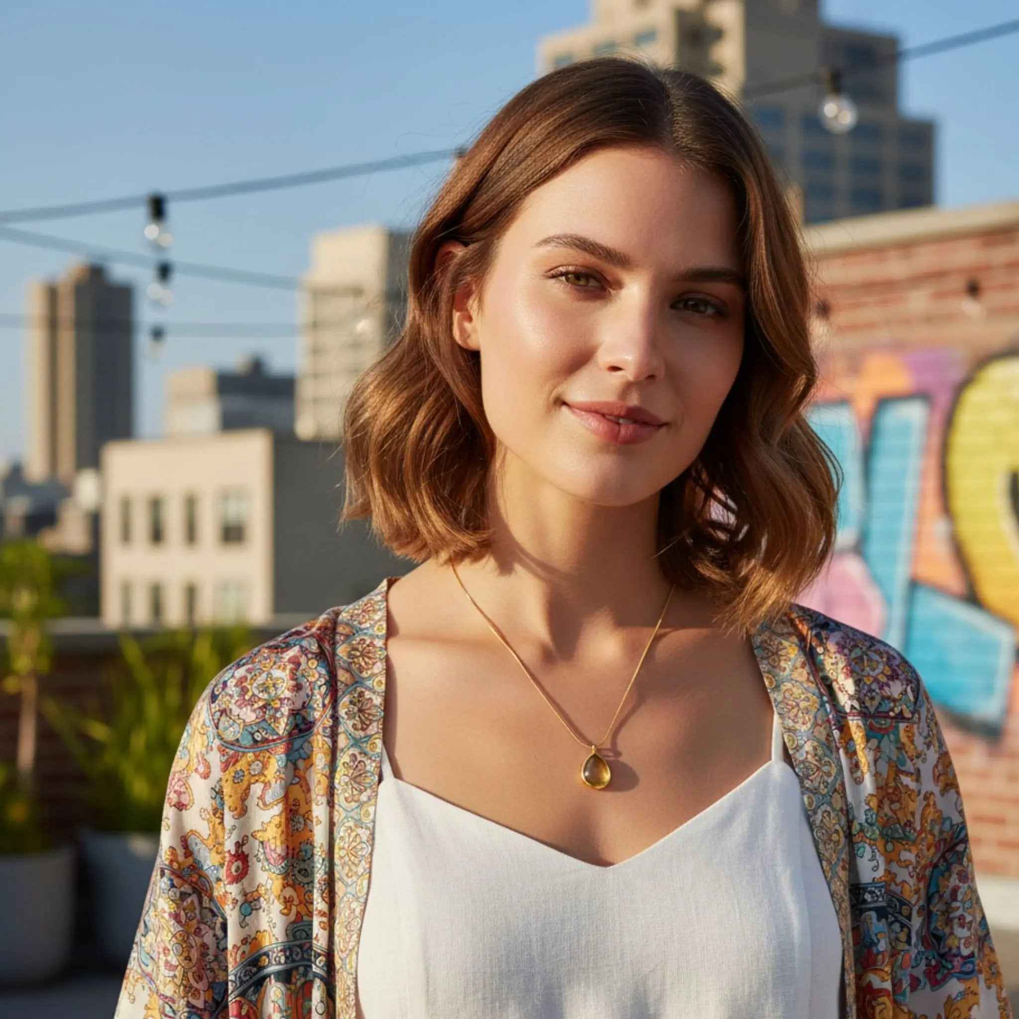 Caramel Dewdrop Necklace