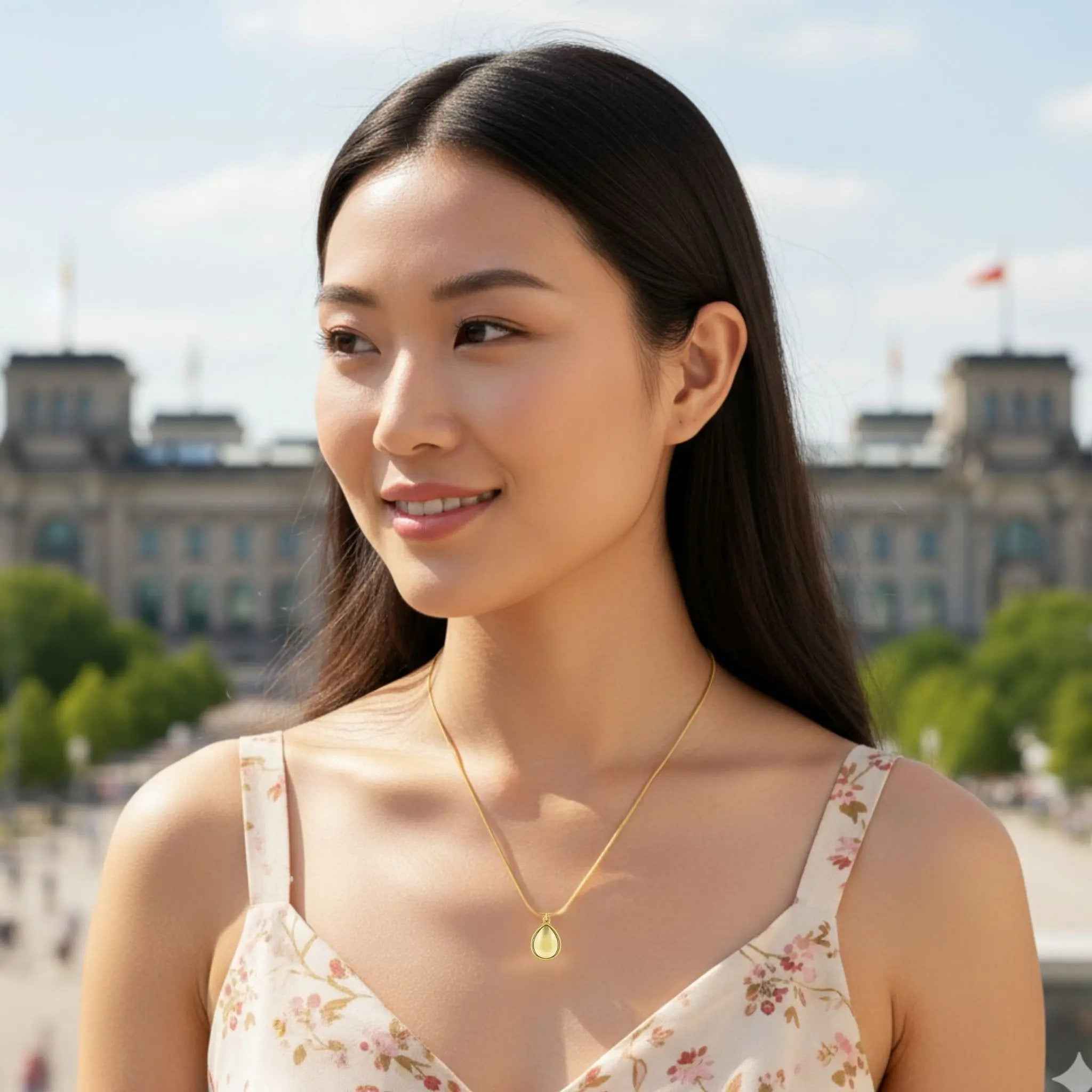 Caramel Dewdrop Necklace