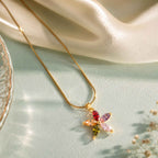 Multi-Coloured Floral Necklace