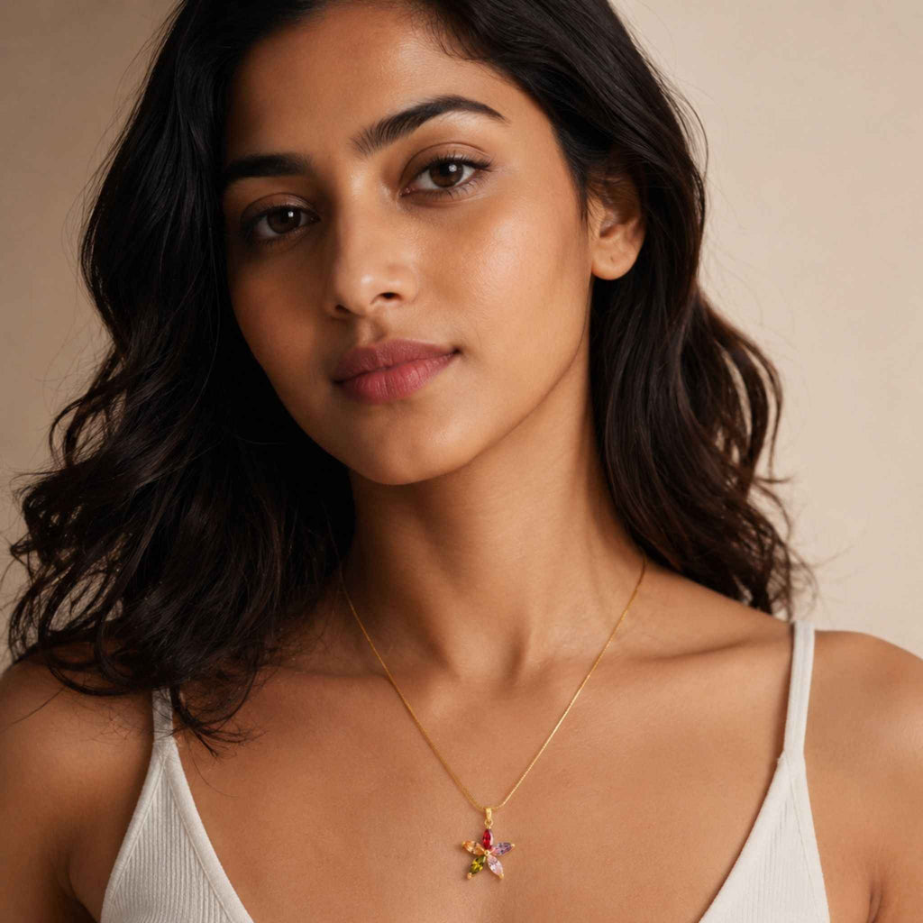 Multi-Coloured Floral Necklace
