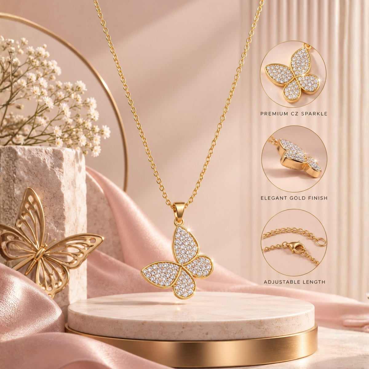 Butterfly Pendant Necklace N3VO