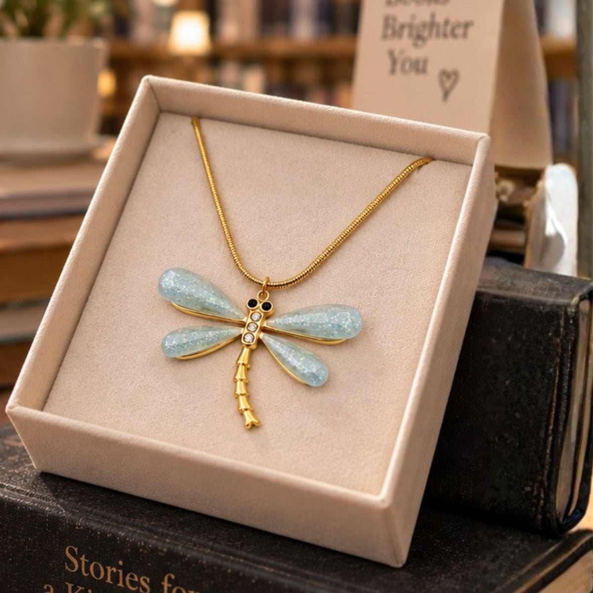 Blue Dragonfly Necklace N3VO