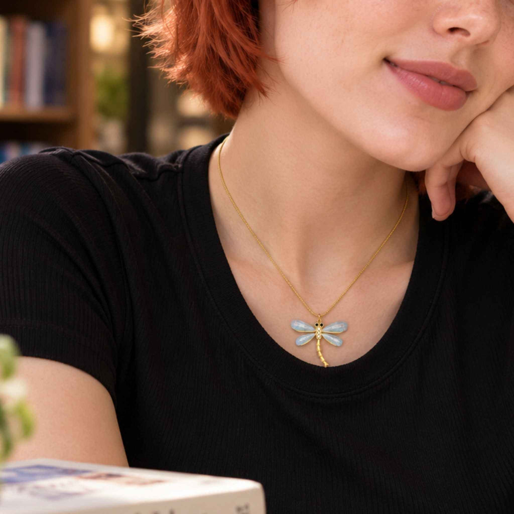 Blue Dragonfly Necklace