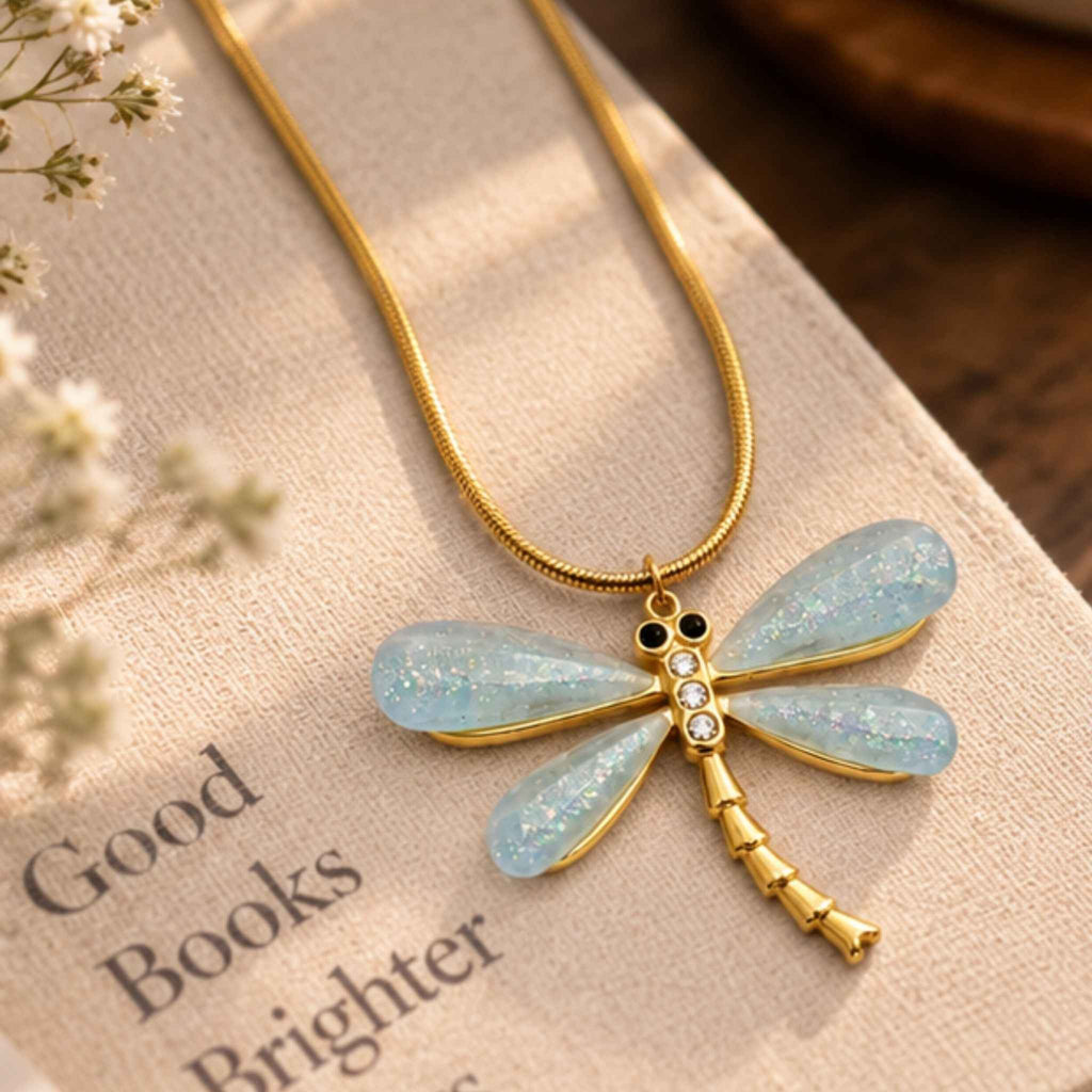 Blue Dragonfly Necklace