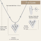 Silver Heartline Set