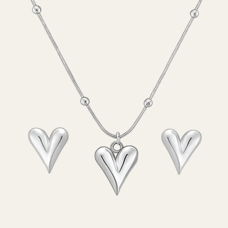 Silver Heartline Set