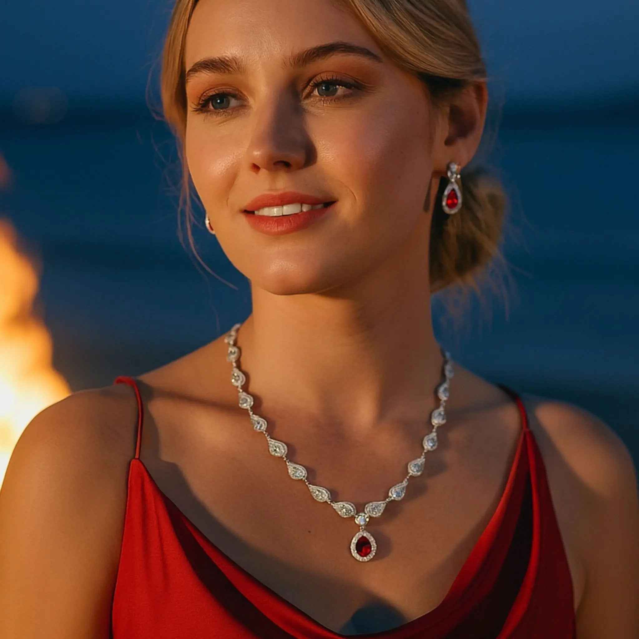 Crimson Jewelry Set