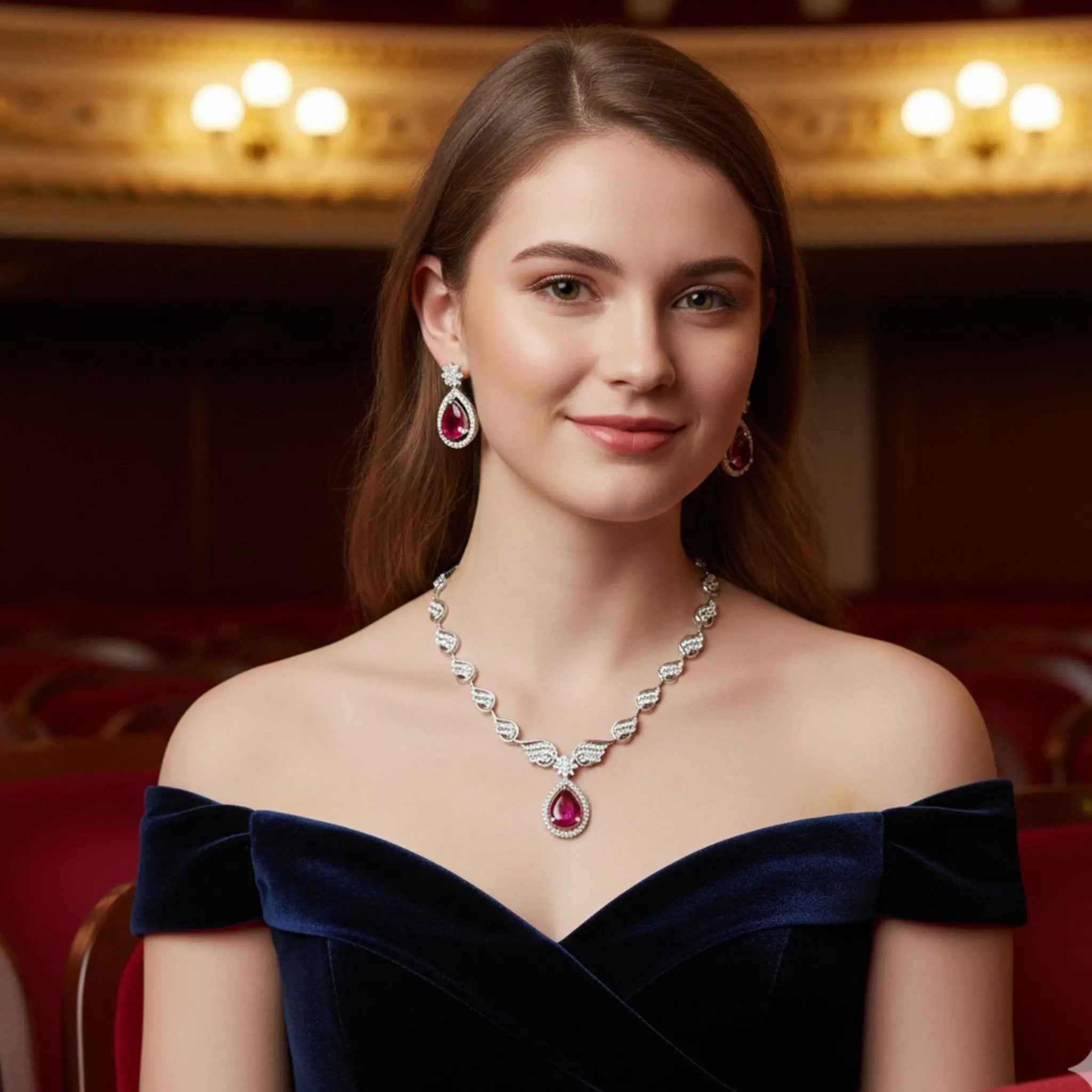 Crimson Jewelry Set